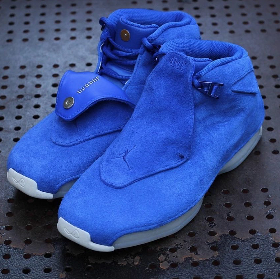 AIR JORDAN 18 BLUE SUEDE новые снимки