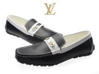 LV moccasin black/white