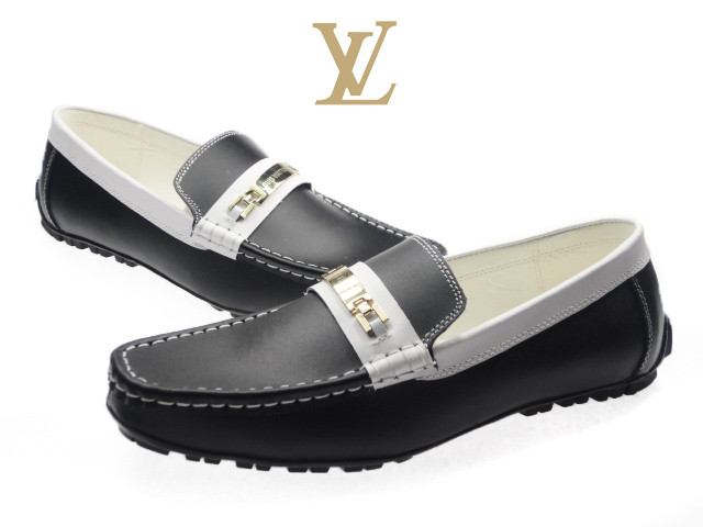 LV moccasin black/white