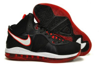 Lebron 8 VIII Black White Varsity Red