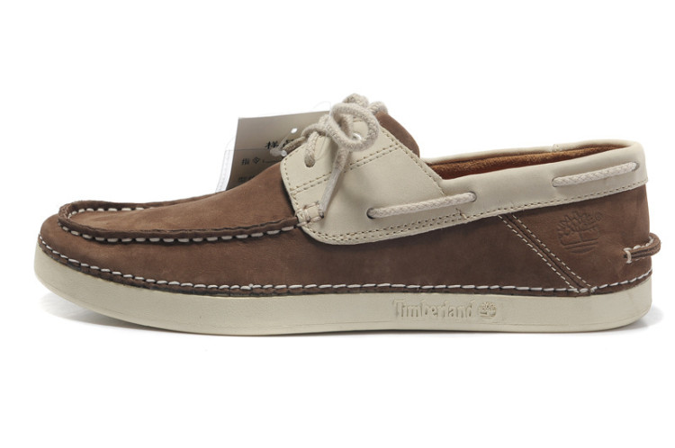 Timberland мокасины (brown-white)