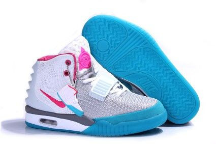 Nike Air Yeezy 2 (white/grey/blue/pink) wmns
