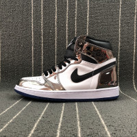  Nike Air Jordan 1 RETRO THINK 16 white black metal light brown