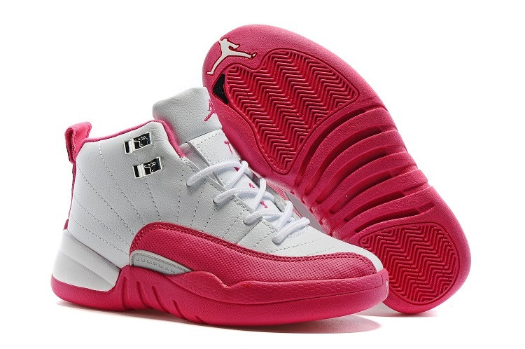 Jordan 12 детские White/pink