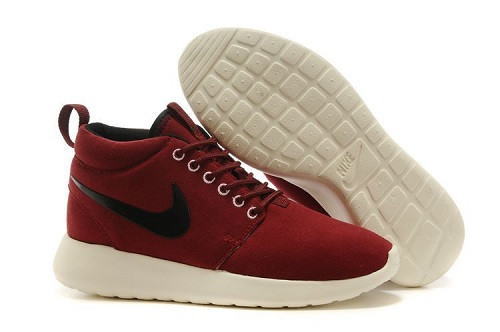 Roshe Run suede dark red