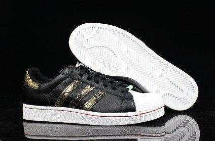 adidas superstar 2 II black/white/gold-shine