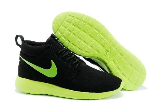 Roshe Run suede black/green
