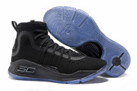Under Armour Curry 4 All Black/Ice Blue 