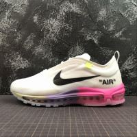 NIKE Air Max 97 OG x OFF-WHITE White Pink Black Gray
