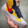 NIKE COMBINE DUNK BLAZER X SACAI white yellow red blue