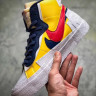 NIKE COMBINE DUNK BLAZER X SACAI white yellow red blue