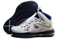 LeBron James X (10) (white blue gold)