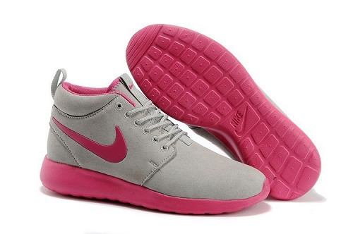 Roshe Run suede gray/pink