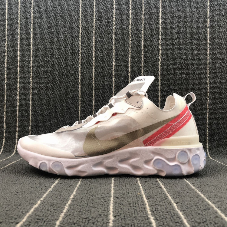 NIKE REACT ELEMENT 87 light yellow green white