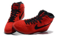 Nike Dunk high зимние (red)