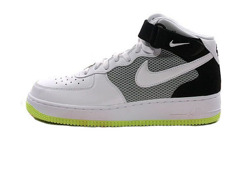 nike Air force 1 mid (white/black/gray)