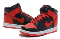Nike Dunk high зимние ( black red)
