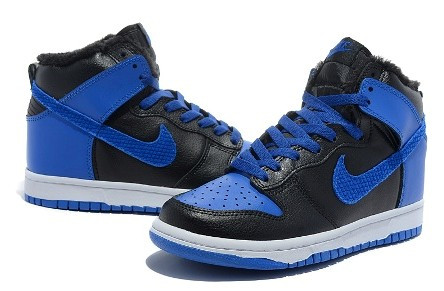 Nike Dunk high зимние (black blue)