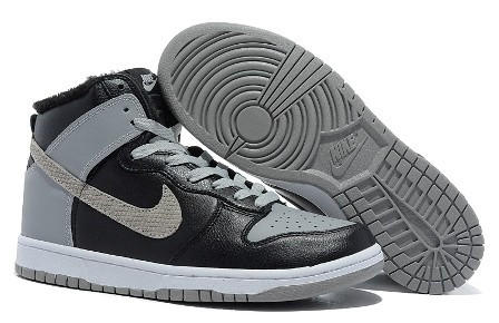 Nike Dunk high зимние ( black grey)