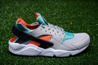 Nike Air Huarache grey turquoise orange black