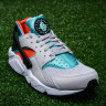 Nike Air Huarache grey turquoise orange black