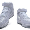 nike Air force 1 mid white/silver