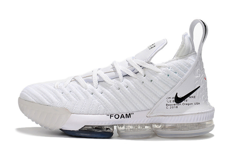 Lebron 16 off hotsell white