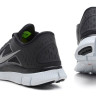 Nike free run +3 black/white