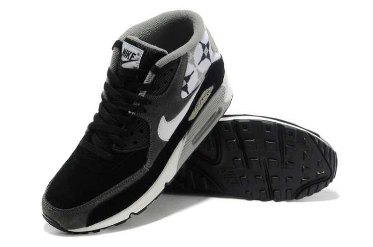 air max 90 зимние black/grey