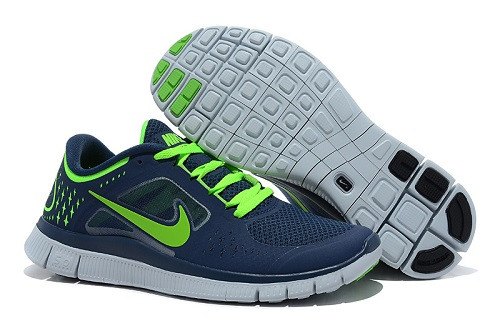Nike free run +3 navvy/green