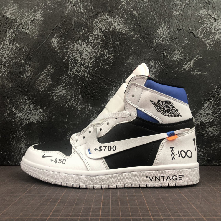 NIKE Air Jordan 1 "RESSELL ME" white \ black \ blue 