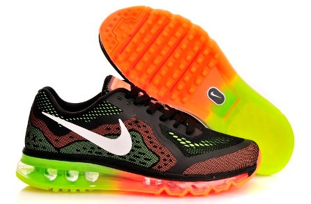 air max+ 2014 black/green/orange