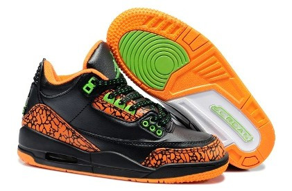 Air Jordan 3 black/orange/green/