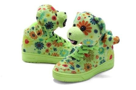 Adidas Jeremy Scott Plush Bear (green flowers)