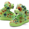 Adidas Jeremy Scott Plush Bear (green flowers)
