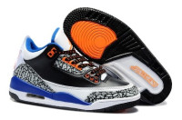 Air Jordan 3 white/black/blue/orange