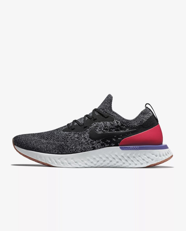 Nike Epic React Flyknit dark grey white red
