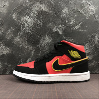 NIKE AIR JORDAN 1 MID AJ1 BQ6472-006 Black Red White