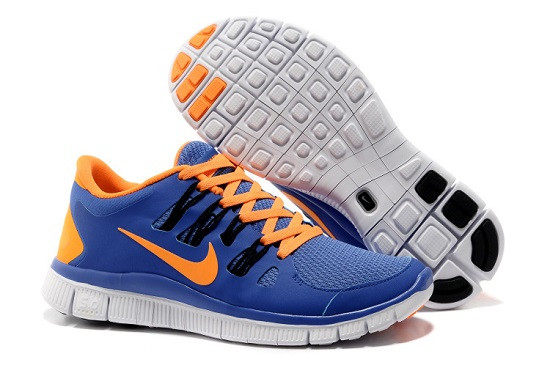 Nike free run +5.0 v2 blue/orange