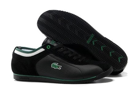 Lacoste дисконт обувь black-white-green