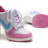 Nike Dunk low Heels White/pink/blue 13