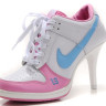Nike Dunk low Heels White/pink/blue 13