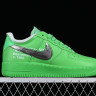 380 NEW YORK BROOKLYN MUSEUM X OW X AIR FORCE 1 07 LOW LIGHT GREEN SPARK - UNSIEX 36-47.5