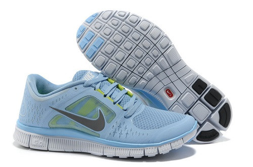Nike free run +3 skyblue/green
