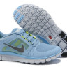 Nike free run +3 skyblue/green