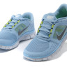 Nike free run +3 skyblue/green