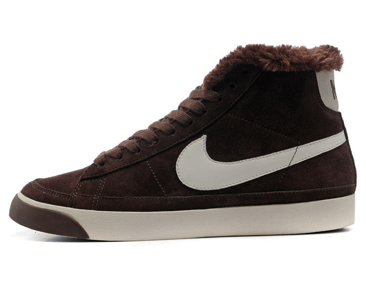 Nike blaze Hi мех (White/Brown)