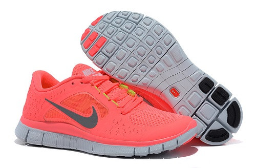 Nike free run +3 pink/gray