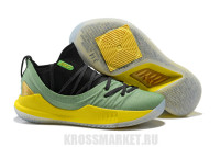 Under Armour Curry 5 Low black light green yellow white