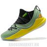 Under Armour Curry 5 Low black light green yellow white